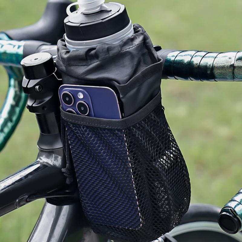 Bike Handlebar Strap on Water Bottle Storage Bag with Shoulder Strap for Travel