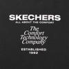 Skechers Comfortable Loose Fit Printed Breathable Short Sleeve Drop Shoulder T-Shirt Women tops Carbon-Black L225W160-0018
