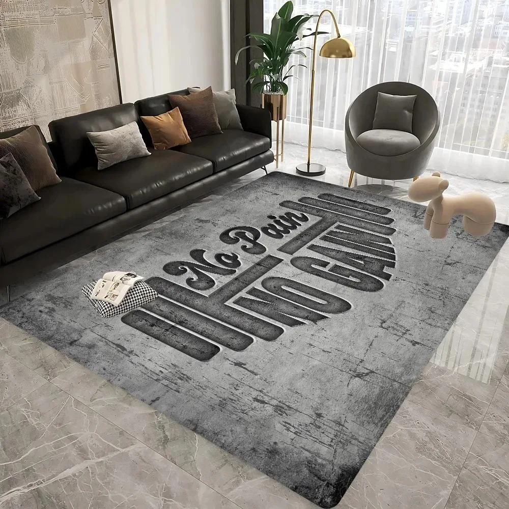 No Gain GYM Hallway Carpet Non-Slip Laundry Room Mat Laundry Decor Balcony Child Living Room Toilet Rug Washroom Floor Mat
