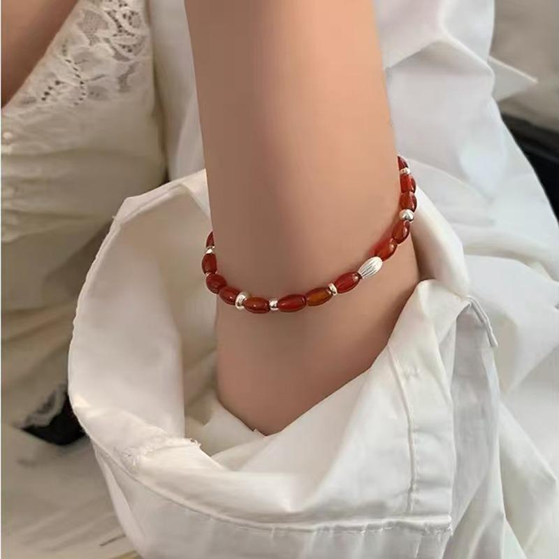 Bracelet Perle Irregulière Forme Spéciale Française Bracelet Femmes Niche Luxe Léger Exquis Doré Demi-Bracelet Bracelet Accessoires
