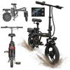 HEADEER Bicicletă Electrică Mini X14-H pentru Adulți și Adolescenți, Bicicletă Electrică Pliabilă 14" pentru Oraș, Motor 500W Baterie 48V 15.6AH Autonomie 30KM 15.5MPH Biciclete Electrice