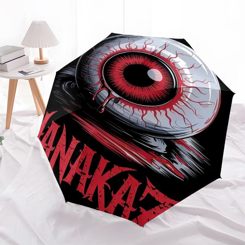 

1pc Hanakaz Outdoor Umbrella - Automatic Opening/Closing, Portable 3-Fold Design, Iron Frame, Perfect Gift for Fans and Travelers.L006
