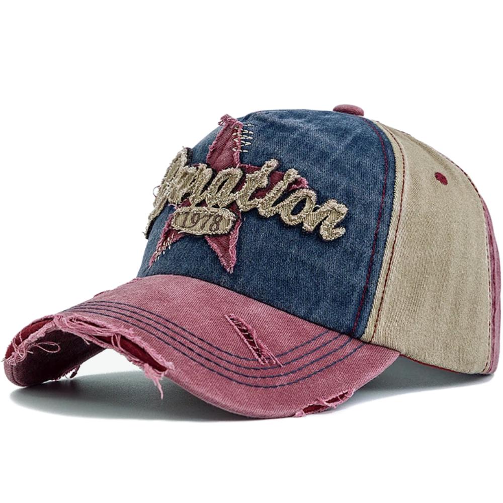 Hot Sale Vintage Cotton Baseball Cap Distressed 1978 Embroidery Dad Hat Color Blocked Cap For Men Woman Streetwear Outdoor Caps