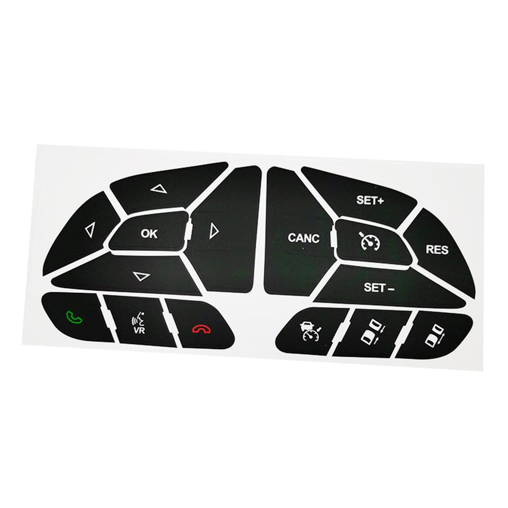 Car Interior Enhancement Steering Wheel Button Repair Button Repair Decal Perfect Fit Practical Use Reduced Light Penetration