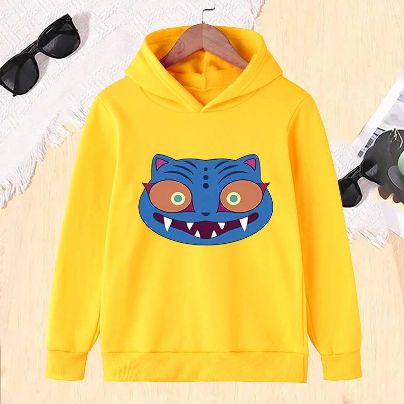 

Костюм Глупого Тигра Детское Худи Осень Зима Мальчики Девочки Мода Каваи Повседневный Флис Детские Пуловеры Толстовки Унисекс 140cm жёлтый