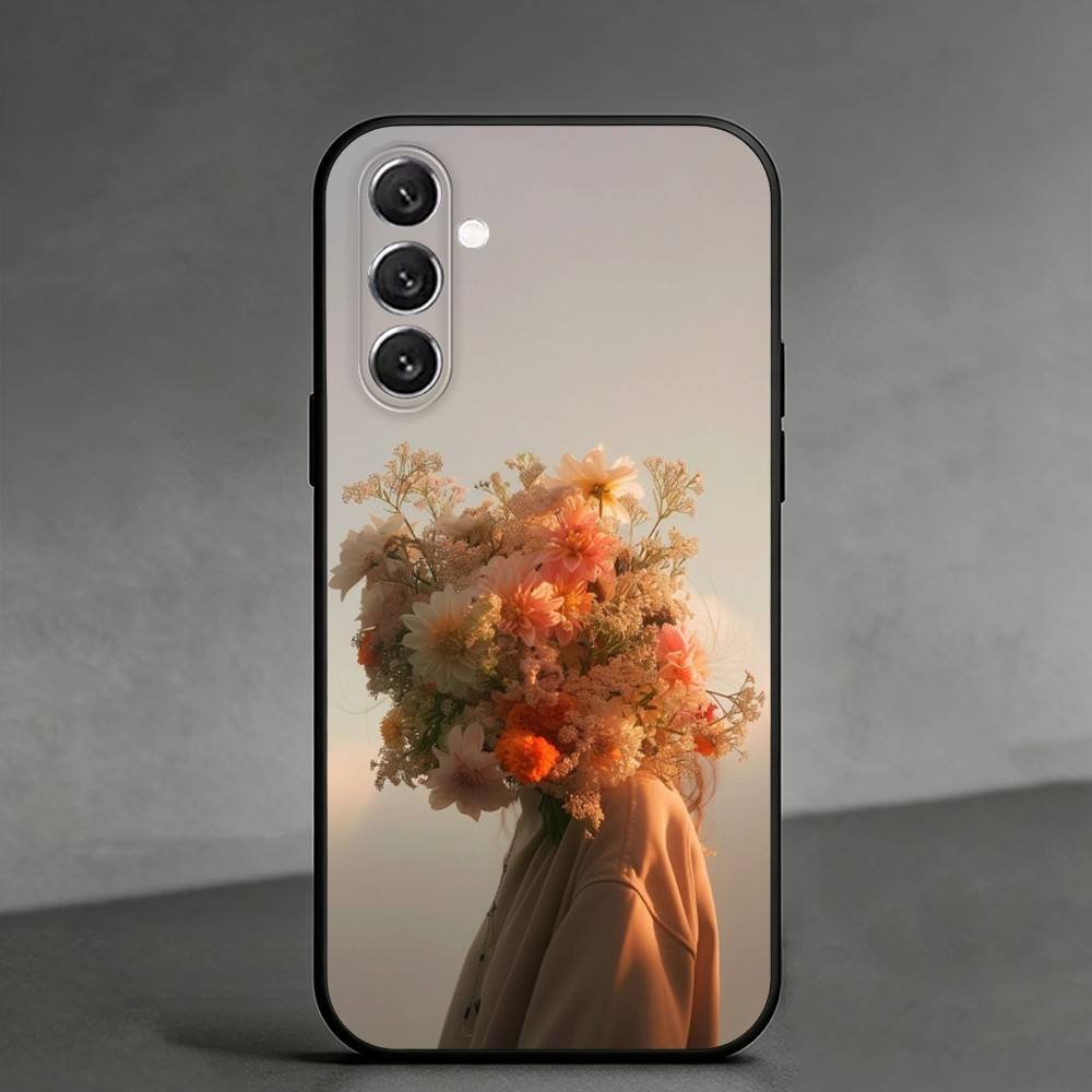 C-Creative portrait art Phone Case For Samsung Galaxy A91,80,73,72 ,71,53,52,32 ,31,22,21s,20,Soft Black Case