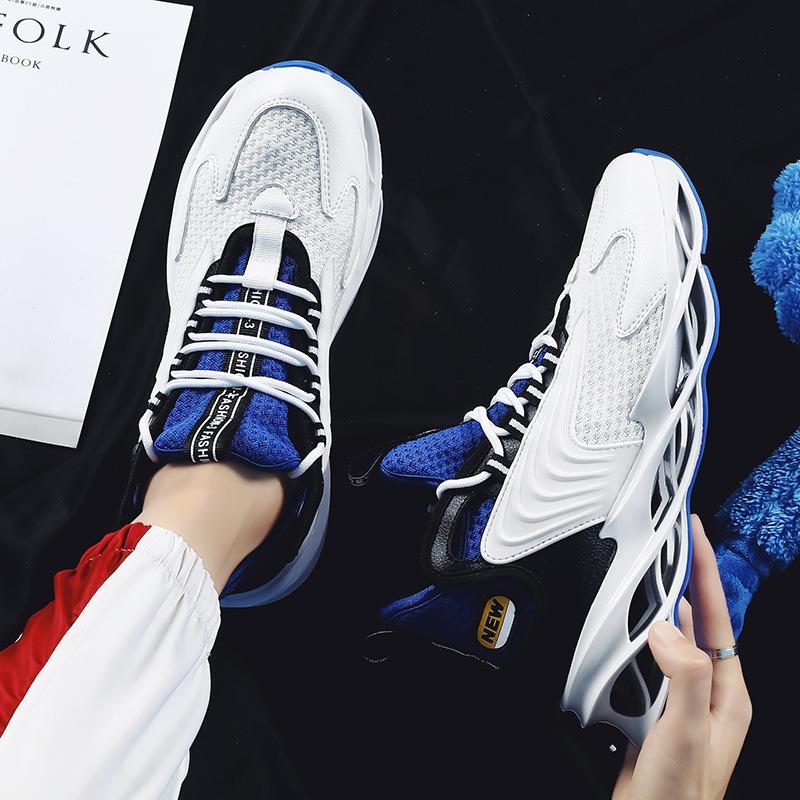 Men's High-top Sole Sneakers Breathable Knit Non-slip Shock Absorbing Casual Sports Shoes