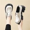 Korean Version of Platform Leather Loafers Women's Spring and Summer New Versatile Small Height Increase with Skirt Small Leather Shoes