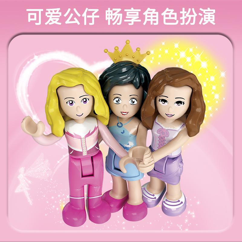 Princess Castle Series Compatible Splicing Small Particles Building Block Children Diy Creative Festival Little Girl Gift
