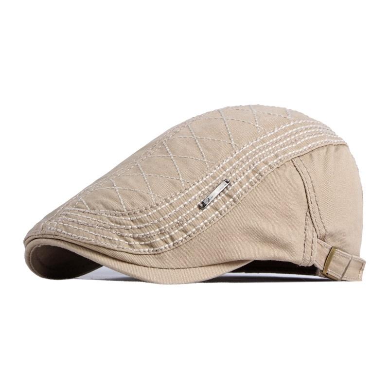 Men Flat Cap Newsboy Hat Beret Cabbie Ivy Cap Patchwork Adjustable Gatsby Newsboy Hat