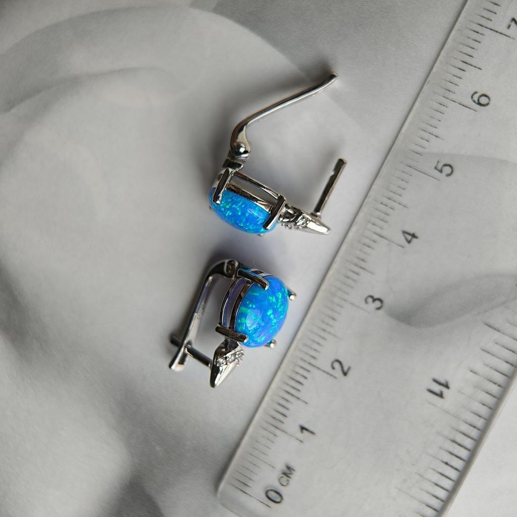 Серебряные серьги с опалом 3.252ct (2195733)