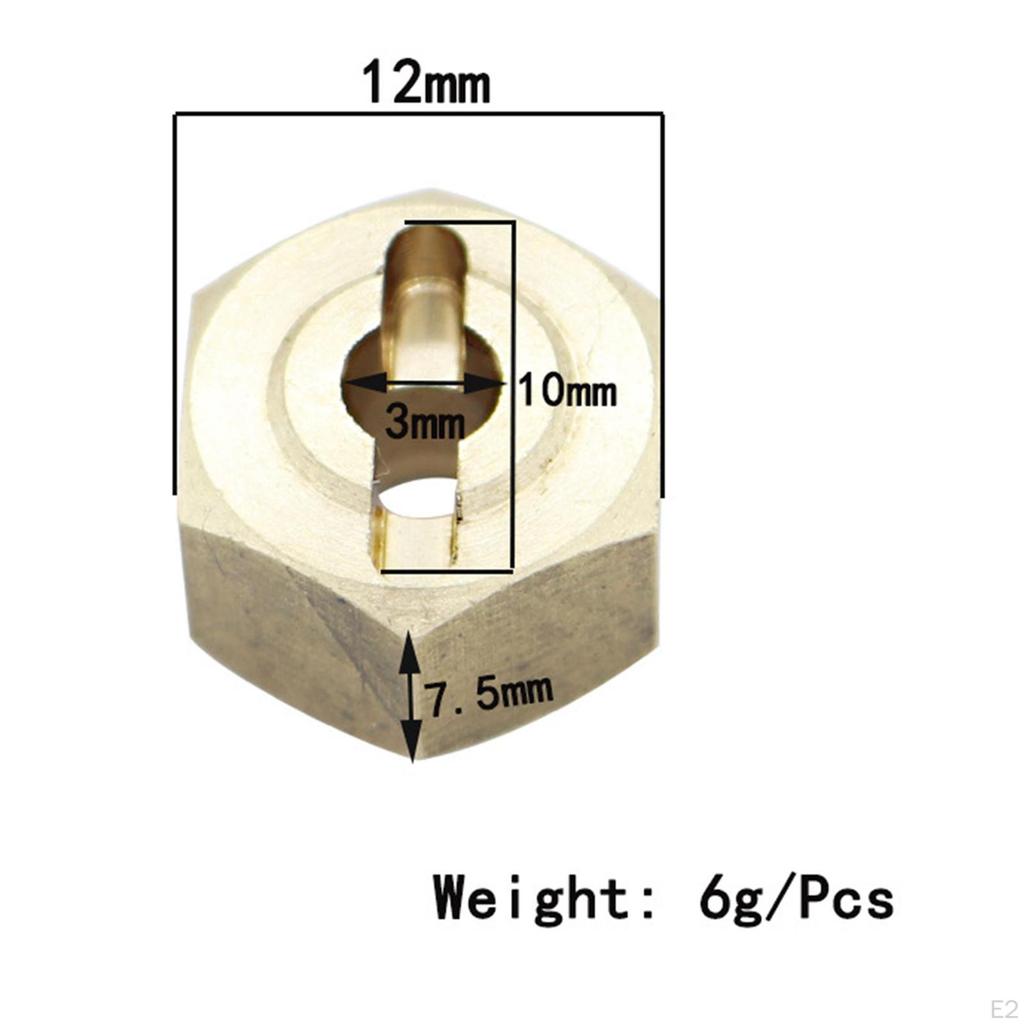 1:18 Scale Metal Brass Adapter Wheel Hubs 4Pcs Spare Parts Accessory