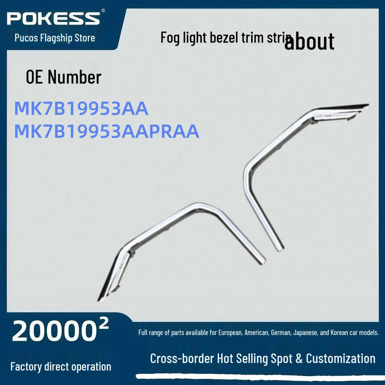 MK7B19952AA/MK7B19953AA Fog Light Trim for Ford Edge (Left/Right) Fog Light Trim Strip Left