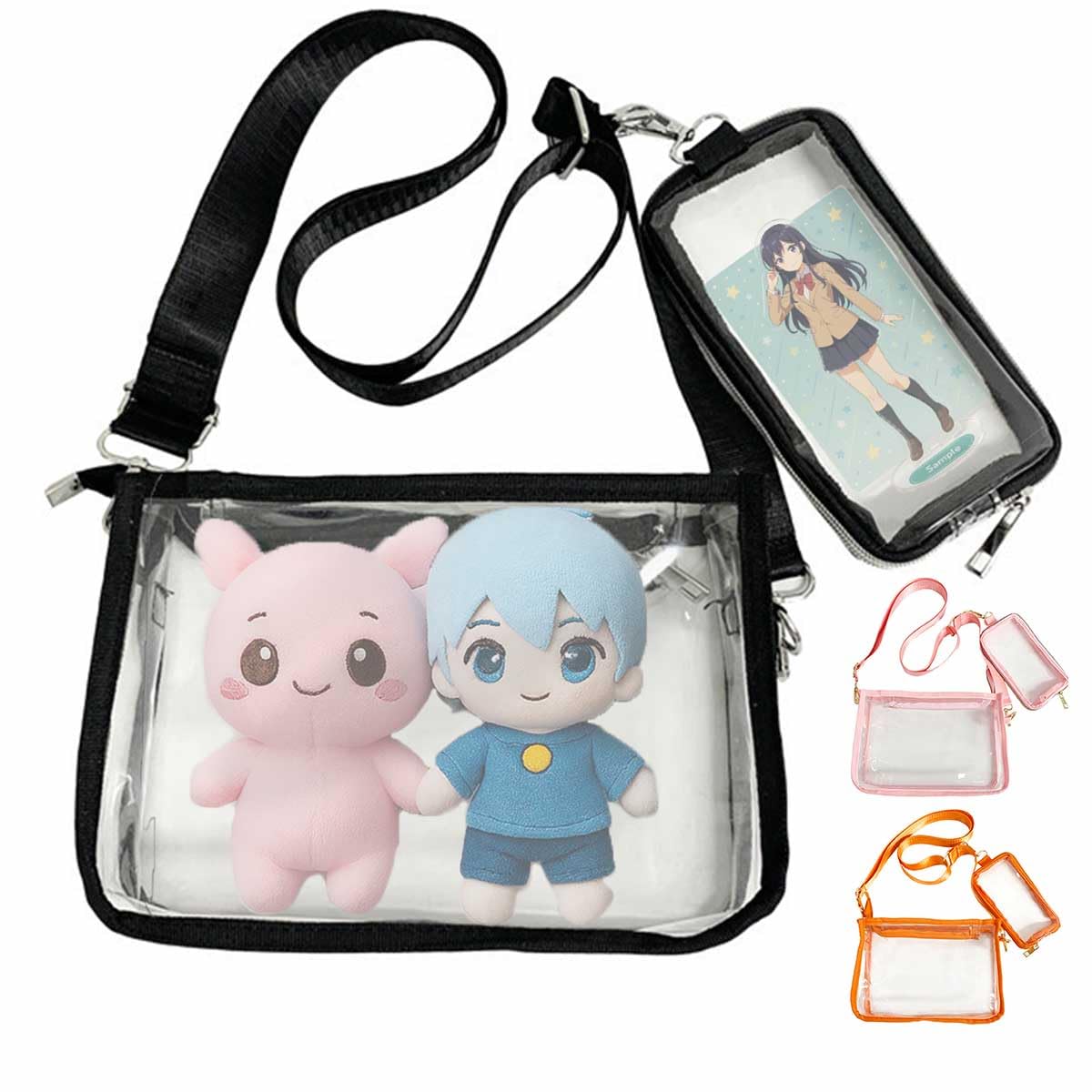 [Iikuru] Ita Bag Acrylic Stand Case Large 15cm Plush Toy 2 Figures Plush Pouch Shoulder Bag Oshikatsu