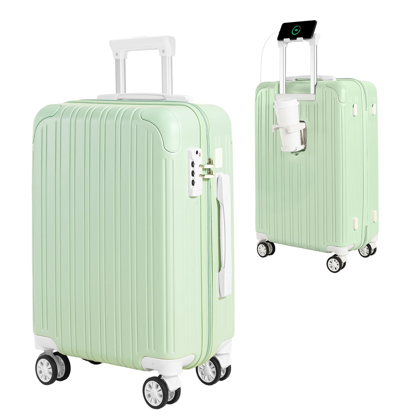 

Carry Carry USB Cup Hidden Hook Charging Double 360 Degree School Overnight Business Trip S Size [GURAMU] Suitcase, Case, Bag, Carry-on, S/M Size,