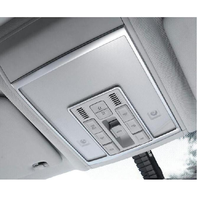 Front Reading Lamp Frame Cover Trim For Volkswagen Atlas 2018-2022 Silver Steel