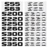 Car Tail Box Letters Stickers 3D Rear Trunk Badge Emblem Decal for Mercedes Benz S55 S63 S200 S220 S250 S260 S300 S320 S350
