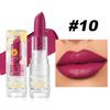 HANDAIYAN Velvet Matte Lipstick, Waterproof Long-Lasting Moisture Lip Makeup, Pigmented Smooth Nude Red Lipstick in Clear Floral Tube, Cosmetic