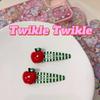 2-Pack Fruit Hair Clip Small Metal Snap Hairpins for Women Kids Toddlers Girls