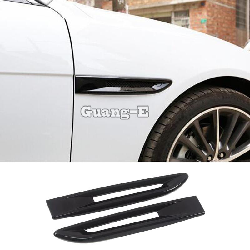 For Jaguar F-PACE FPace 2016 2017 2018 Car Styling Front Machine Side Fender Vent Air Outlet Trim 2pcs