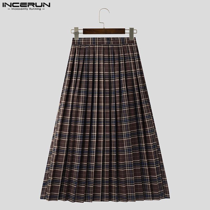 INCERUN Pánské kalhoty s potiskem a bočním zipem v pase