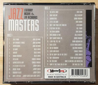 CD VARIOUS - Jazz Masters  550482 MasterSong 2001 Australia Jazz Used
