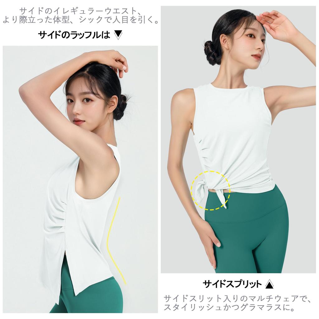 ANGEL CITIZ Sleeveless Yoga Tank Long Gym Perfect for and Training Women's Top, Sleeve, Flattering, Sportswear, Sweat-Wicking, Quick-Drying,