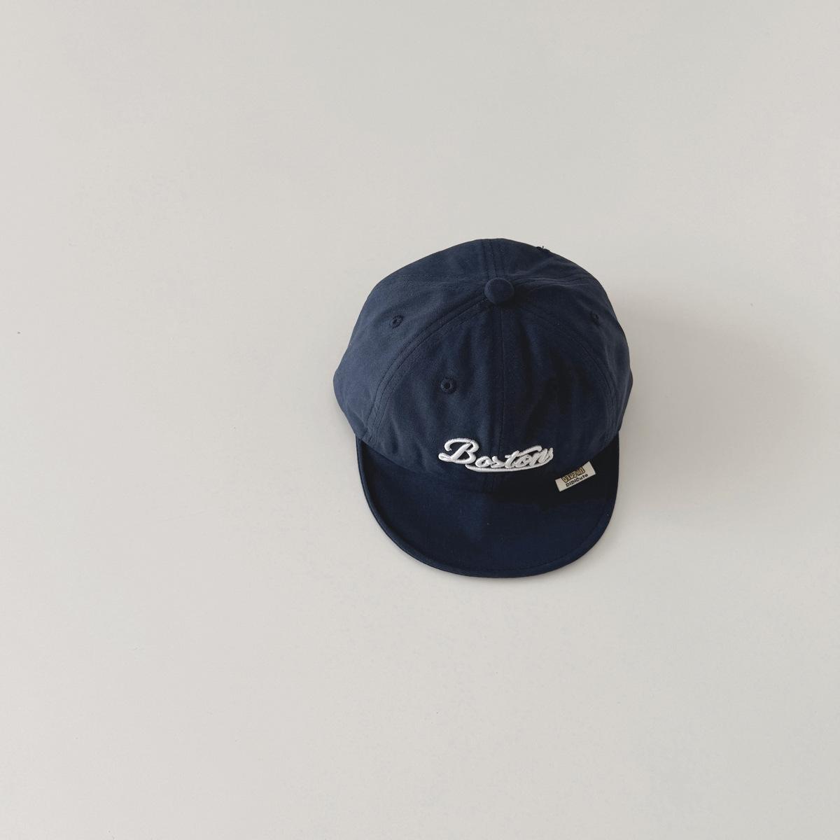 Baby Soft Brim Baseball Cap Spring Autumn Sun Hat For Infant Boys Toddler Newborn Visor 45-49cm темно-синий