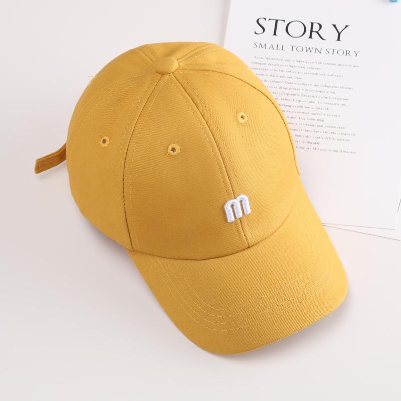 Hat Parent-child Simple M Letter Embroidery Baseball Cap Spring and Summer Sun Protection Breathable Tide Baby Cap