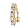 Gold Zircon Belly Button Rings - Hot-Selling Piercing Jewelry
