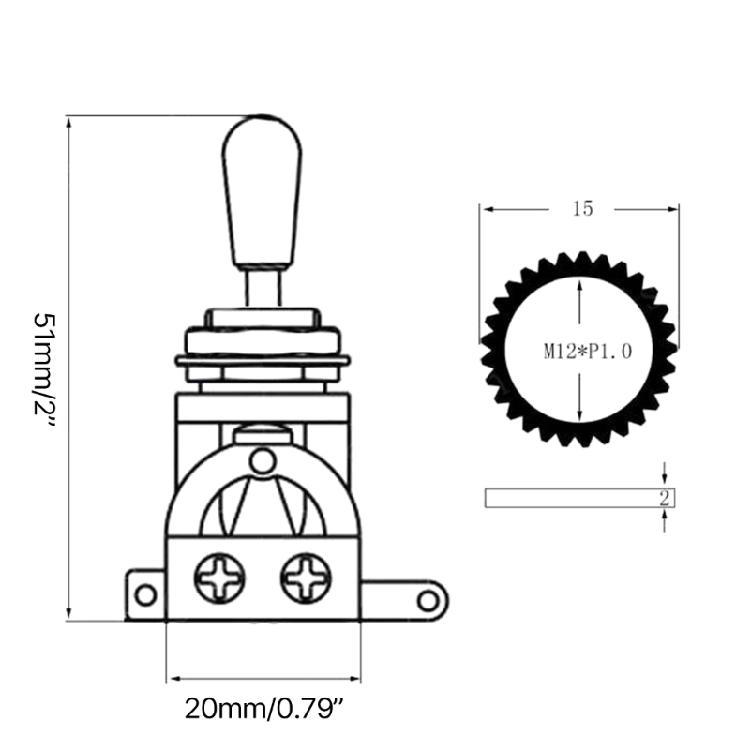 Vintage Guitar Guitar Pickup Switch 3 Way Toggle Switch Guitar Replacement Parts