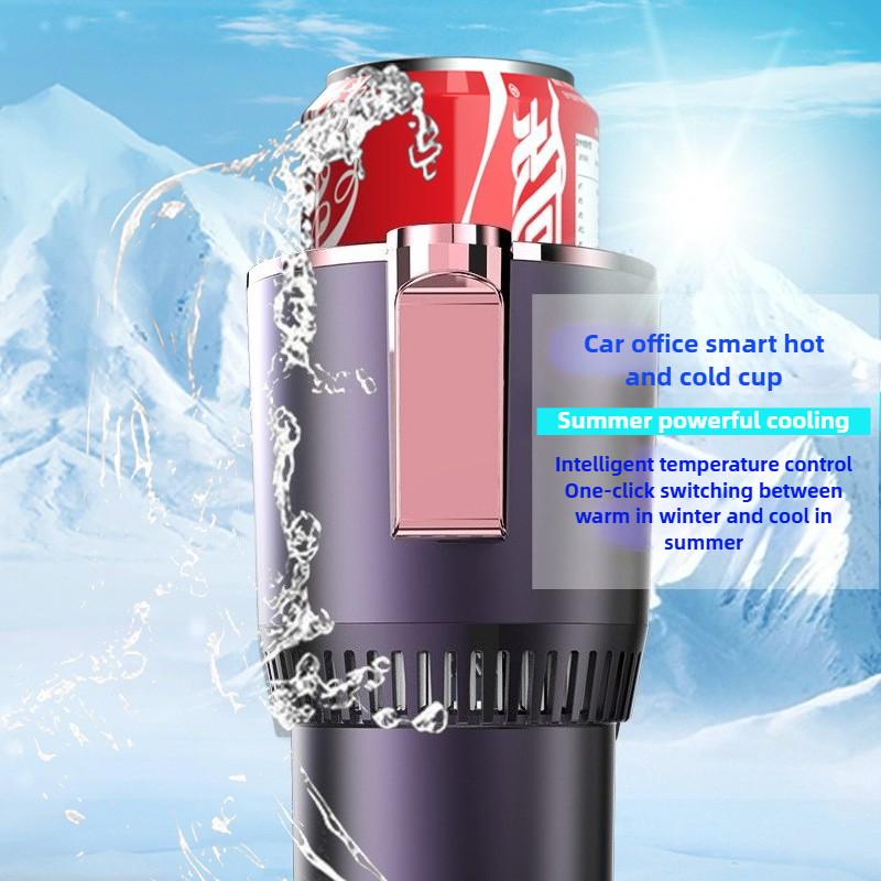 LCD Temperaturanzeige Auto Zuhause Dual-Use Intelligenter Heiß- und Kaltbecher Multifunktionaler Tragbarer Auto-Kühlbecher