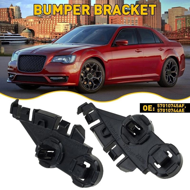 2pcs Black Plastic Front Bumper Mounting Brackets for Chrysler 300 2011 2012 2013 2014 2015 2016 2017 2018