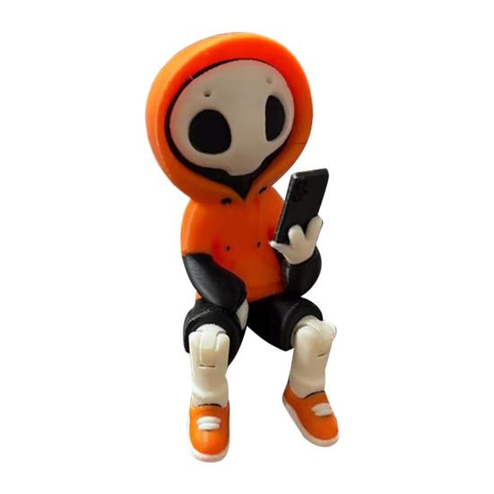 

3D Украшение Дизайн Привидения Настольная Фигурка Легкая Легко Перемещать Фигурка Привидения Домашнее Украшение на Хэллоуин оранжевый