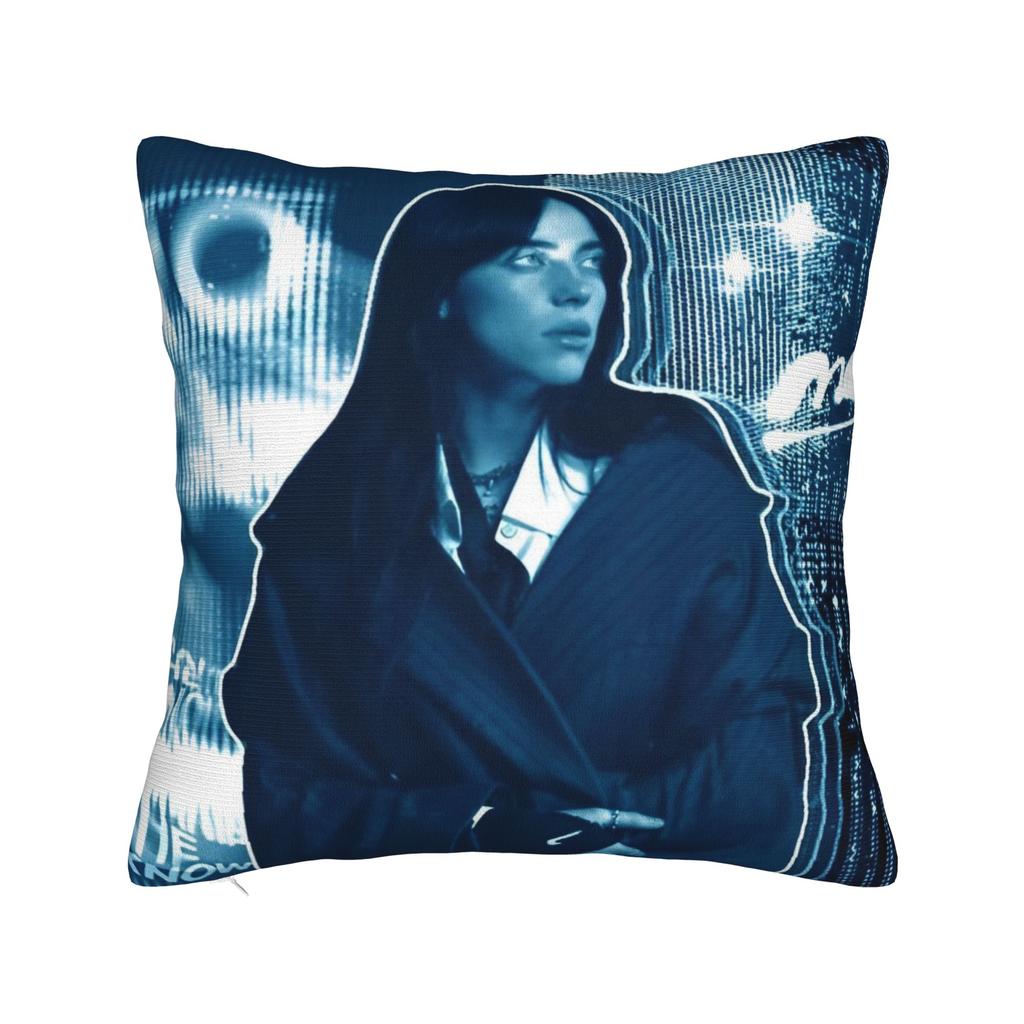 Famous Singer BBillie EEilish  Pillowcase Polyester Cushion Cover Gift Throw Pillow Case Cover Home Drop Shipping 40X40cm