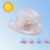 Women's Breathable Sun Hat with Delicate Flower Decoration Foldable and Convenient for Everyday Wear and Travel