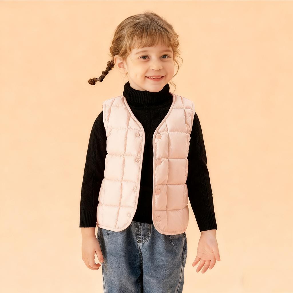 Children's Fashionable Casual Hooded Vest Jacket