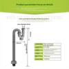 Lavatory Sink Drain Flexible S-Trap Hose PP Anti-Odor Extended Leakproof Fitting for Kitchen Bathroom Plumbing Repair