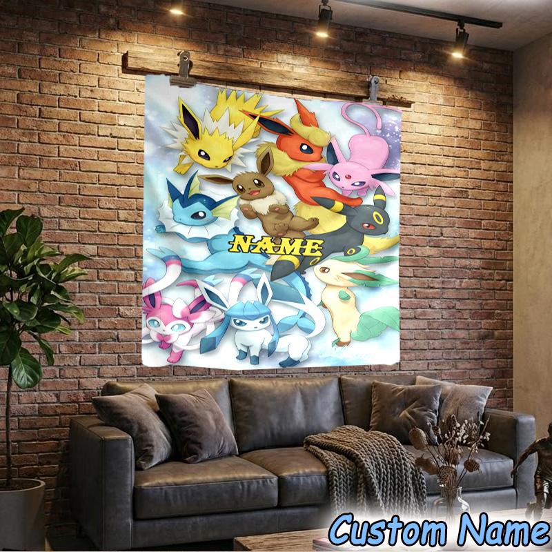 Custom Name Tapestry Pika Tapestry, Unique Design Tapestry, Suitable for Bedroom,Livingroom, Playroom,Heartwarming Fan Holiday Gifts