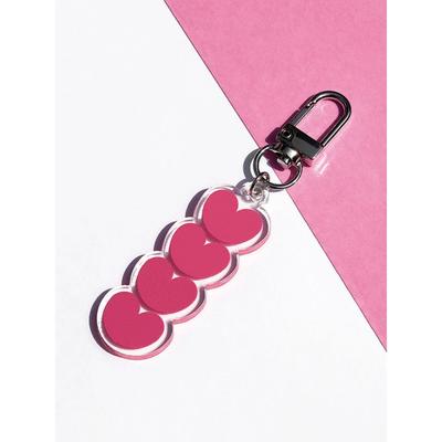 YouWouldLoveThis 4 Pink Hearts Keyring