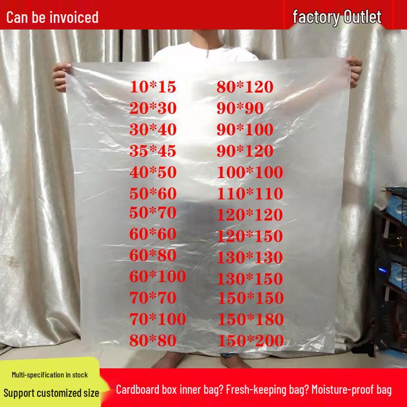 

Large Transparent Plastic Adhesive PE Flat Bag - Disposable Inner Film Bag 25x30cm (200 pcs) double-layer 1.4 wires