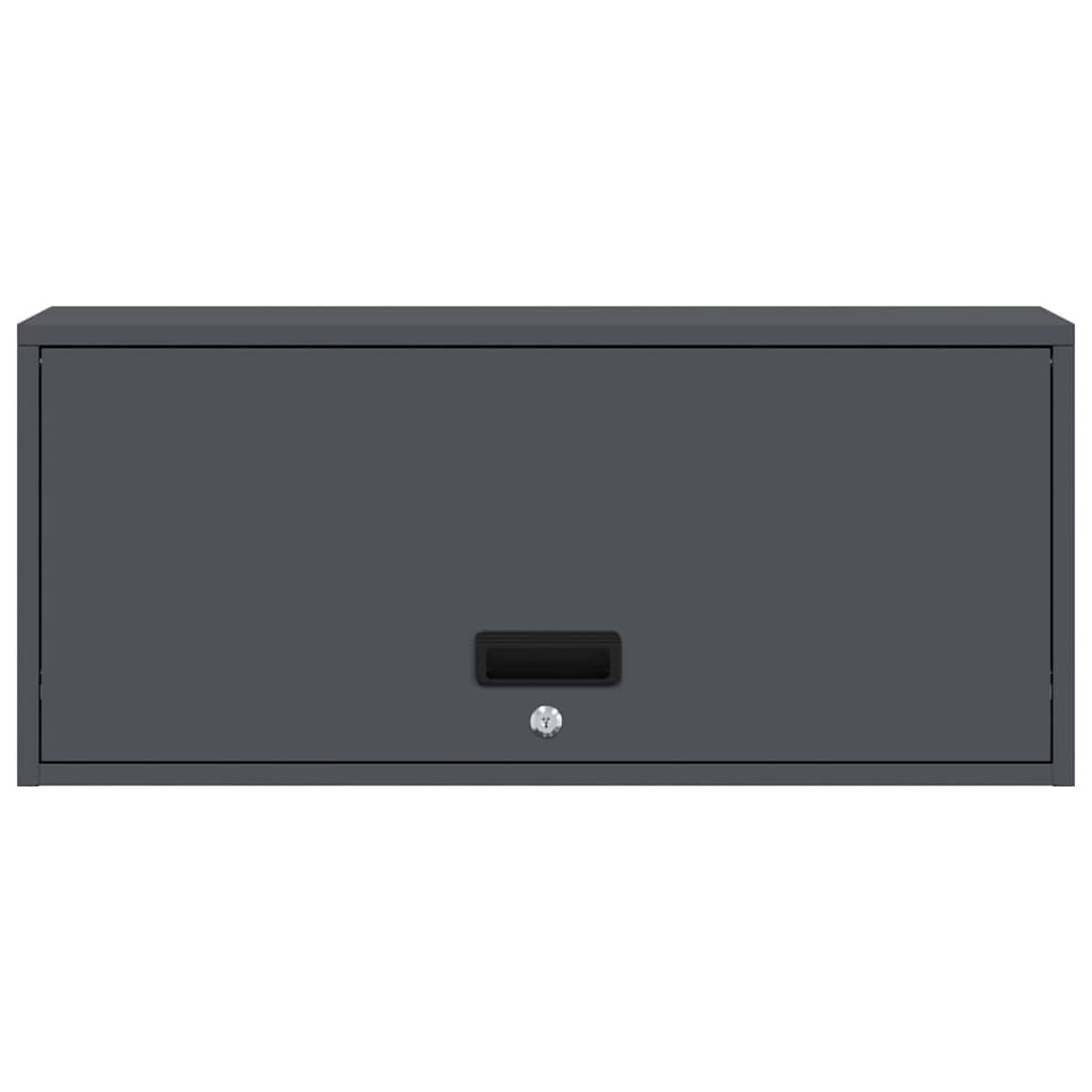 Wall Mounted Garage Cabinet with Gas Spring Door Anthracite