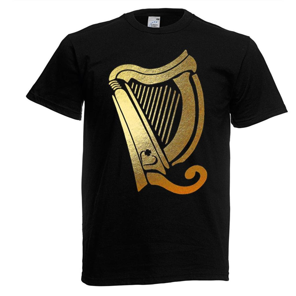 Adults Irish Harp Celtic St Patricks Day Four Leaf Clover Ireland Unisex TShirt