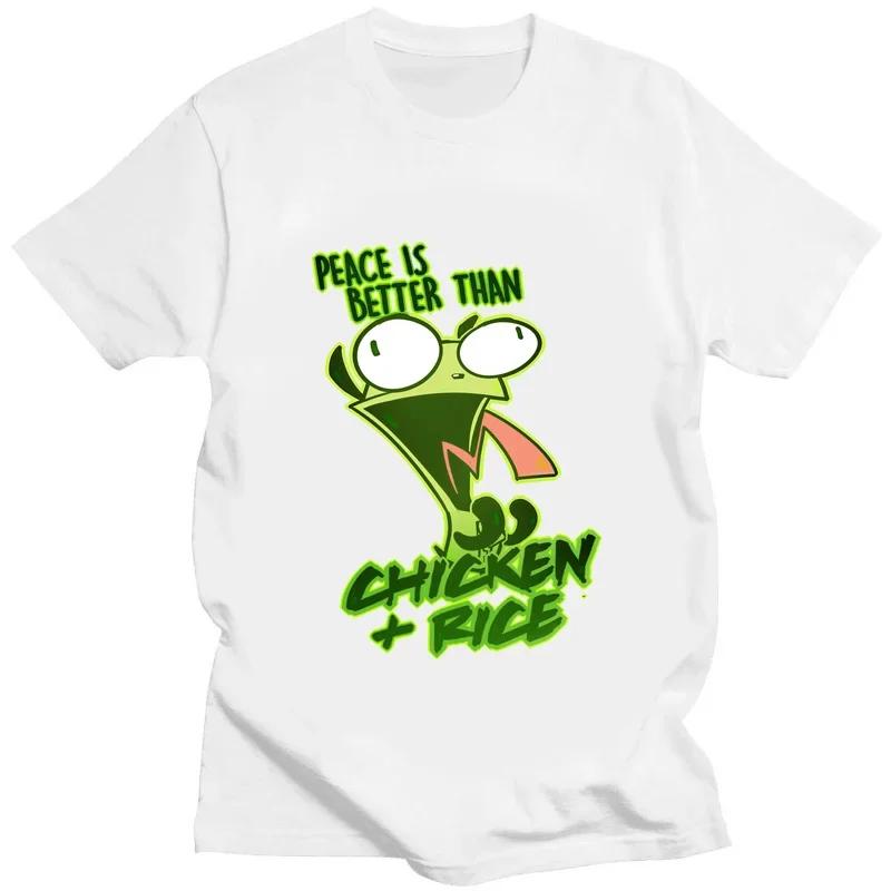T-shirt Graphique Kawaii Invader Zim T-shirt Image de Zim Prêt à un Câlin Joyeux T-shirt de Dessin Animé Mignon T-shirt Unisexe pour Femmes T-shirt Rétro T-shirt Oversize