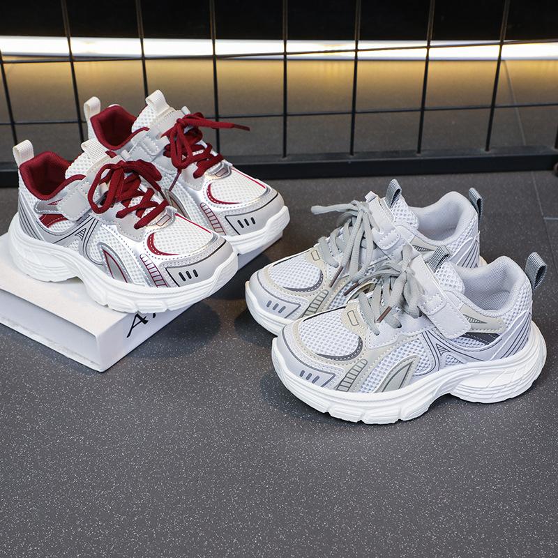 Children's Sports Shoes Boys' Shoes 2025 Season New Middle and Older Children's Mesh Casual Running Shoes Girls' Dad Shoes