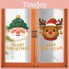 Christmas Pvc Window Sticker Santa And Reindeer Design For Decoration Home