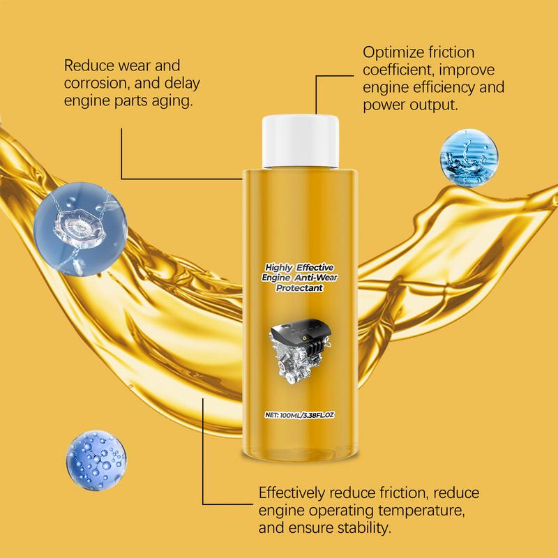 100ml Engine Anti-Wear Protective Agent Noise Reduction Jitter Strong Burning Engine Oil Liquid Additive Car Strong Repair Tools