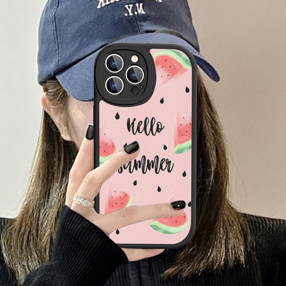 Fruit Watermelon Phone Case Hard Leather For iPhone 14 13 12 Mini 11 14 Pro Max Xs X Xr 7 8 Plus Fundas