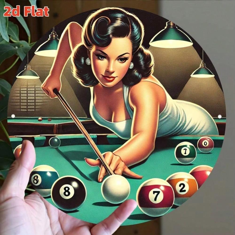 Iron Tin Sign Metal Wall Art for Game Room Billiard Lovers Birthday Christmas Gift Home Decor