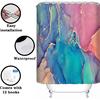 Britimes 4 Pcs Shower Curtain Set, Pink and Green Marble Texture Abstract Shower Curtain with Non-Slip Rugs, Toilet Lid Cover and Bath Mat, Bathroom